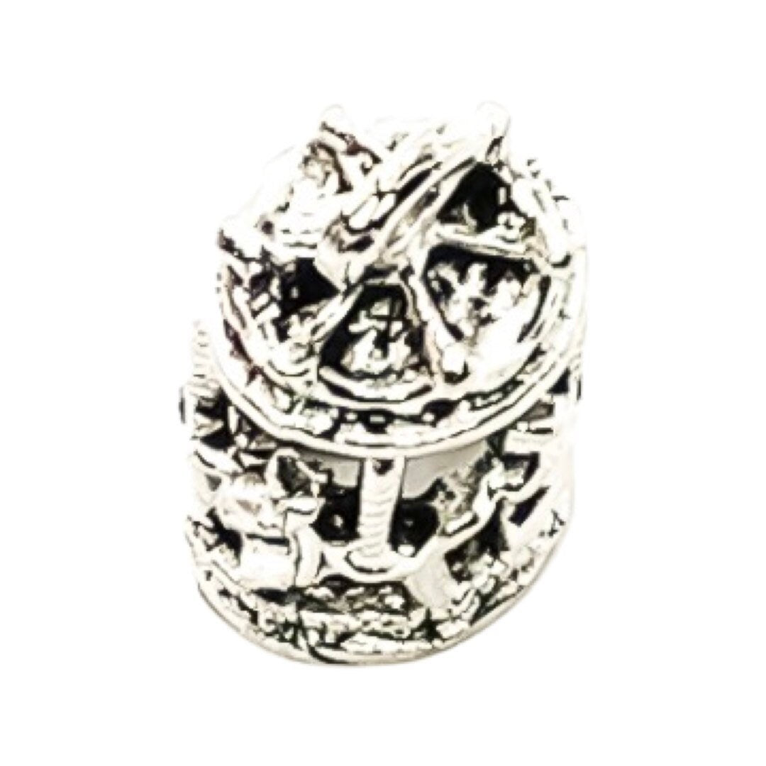 1 Breloque Carrousel Minuscule Argentée, Breloque Manège, Breloques Individuelles, Breloques Enfants, Breloques Amusement, Breloques Maman, Loisirs Créatifs, Breloques Mignonnes