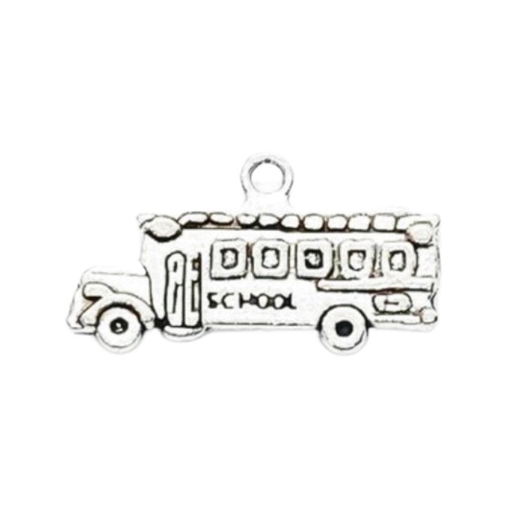 Breloque bus scolaire, Breloques individuelles, Petites breloques bus, Breloques scolaires, Breloques chauffeur de bus, Cadeau pour chauffeur de bus, Bijou bus, Breloques éducation