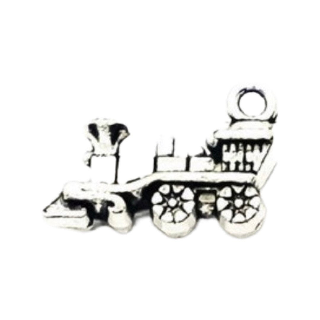 1 Breloque Petit Train Argentée, Breloques Individuelles, Breloques Bébé, Breloques Jouets, Breloques Transports, Breloque Locomotive, Bricolage, Train de Noël