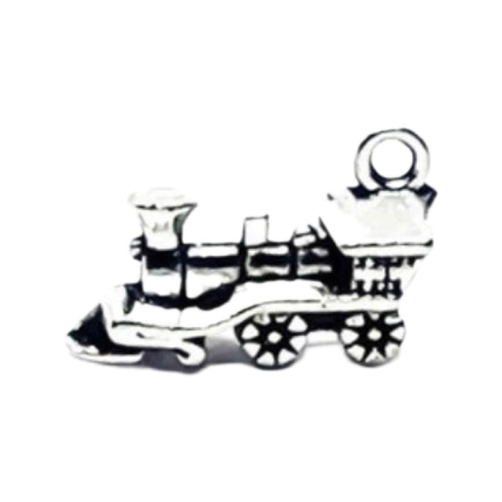 1 Breloque Petit Train Argentée, Breloques Individuelles, Breloques Bébé, Breloques Jouets, Breloques Transports, Breloque Locomotive, Bricolage, Train de Noël