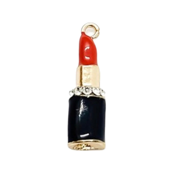 1 Breloque Rouge à Lèvres Rouge, Breloque Cosmétiques, Breloques Maquillage, Breloque Individuelle, Cadeau Soirée entre Filles, Breloque Girlie, Breloque Adolescente, Breloque à Clous