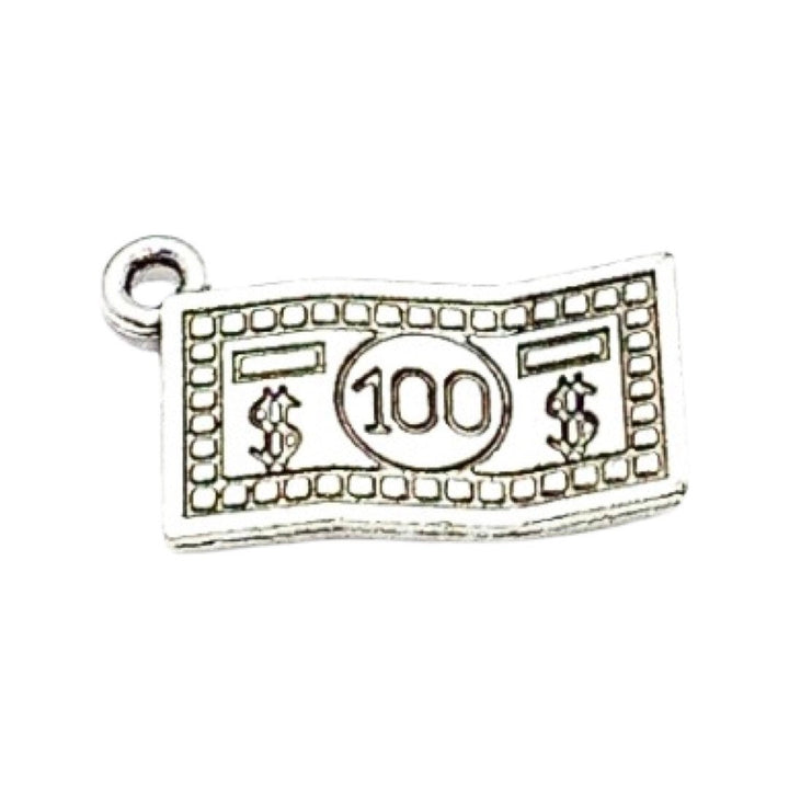 Breloque miniature en forme de billet de 100 dollars, breloques individuelles, breloques argent, porte-bonheur, breloque 100 dollars, breloque monnaie, apprêts pour bijoux