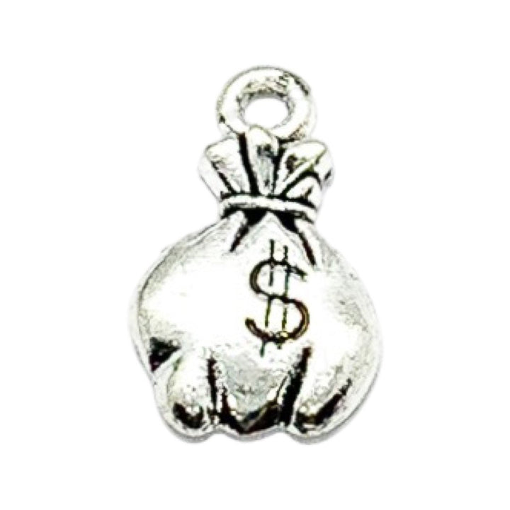 1 petit porte-bonheur en forme de sac à argent, breloques individuelles, porte-bonheur, porte-bonheur superstitieux, cadeau pour les amoureux de l'argent, apprêts pour bijoux