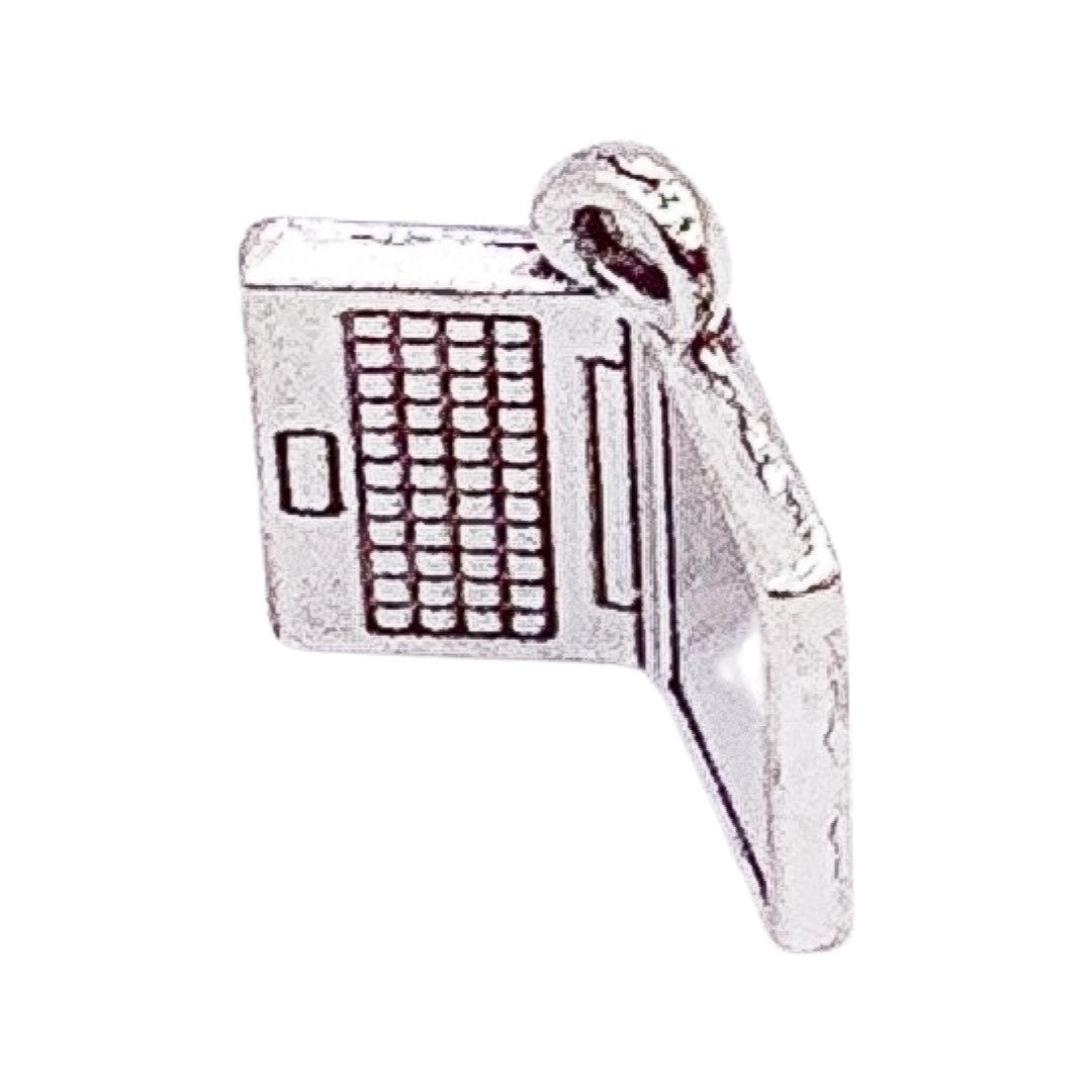 1 Mini Breloque Ordinateur Portable, Breloques Geek, Breloques Technologie, Breloques Ordinateur, Petite Breloque Ordinateur, Apprêts pour Bijoux, Bijoux à Faire Soi-même