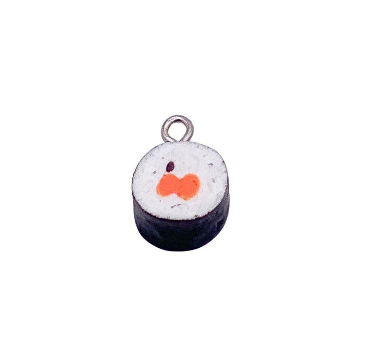 1 mini breloque sushi, pendentif sushi, breloques individuelles, breloque rouleau de sushi, breloques cuisine asiatique, breloques gourmandes, breloques cuisine orientale, bijoux à faire soi-même