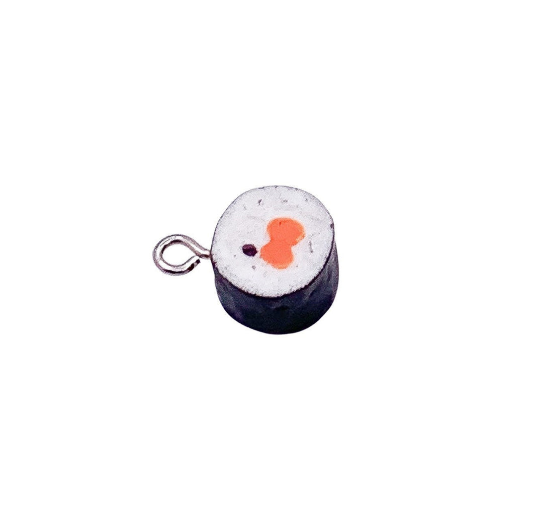 1 mini breloque sushi, pendentif sushi, breloques individuelles, breloque rouleau de sushi, breloques cuisine asiatique, breloques gourmandes, breloques cuisine orientale, bijoux à faire soi-même