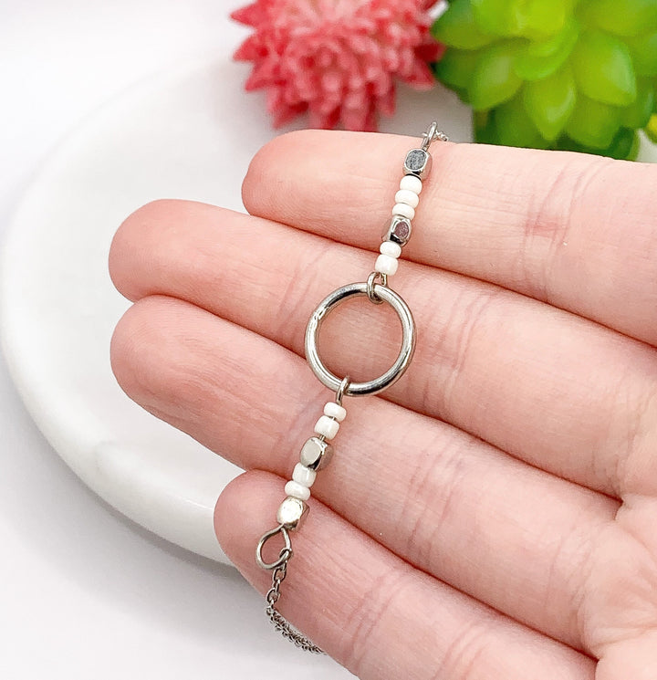 Bracelet à maillons ronds, bijou inspirant, cadeau réconfortant, bracelet femme, cadeau symbolique