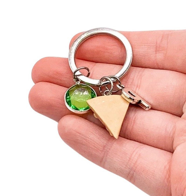 Porte-clés pizza, Amoureux de la pizza, Cadeau mignon pour elle, Accro à la pizza, Porte-clés unique, Breloque part de pizza, Cadeau humoristique, Cadeau gourmand, Malbouffe