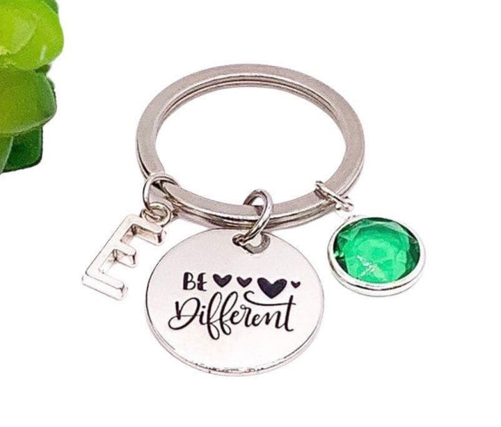 Porte-clés « Sois différente », cadeau pour adolescente, cadeau inspirant, cadeau pour petite-fille, cadeau d'anniversaire pour préadolescente, cadeau de sensibilisation à l'autisme