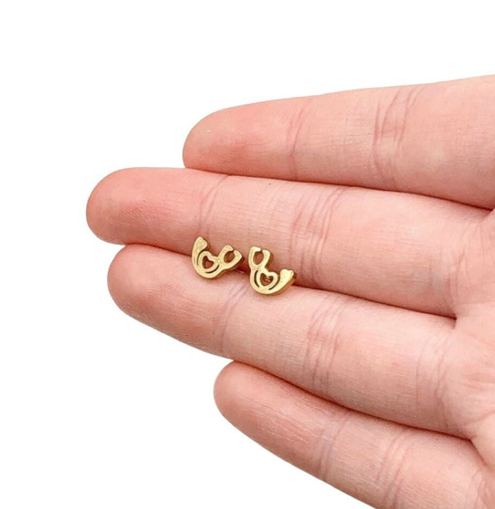 Tiny Stethoscope Stud Earrings, Love Nursing Gift, Medical Student Gift, Nursing Student Gift, Nurse Jewelry, Nurse Graduation Gift