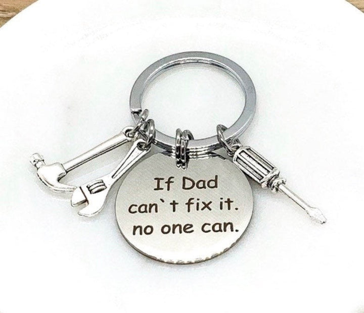 Porte-clés Papa, Cadeau Fête des Pères, Si Papa ne peut pas le réparer, Cadeau pour Papa, Porte-clés Grand-père, Cadeau du Fils, Cadeau pour lui, Noël