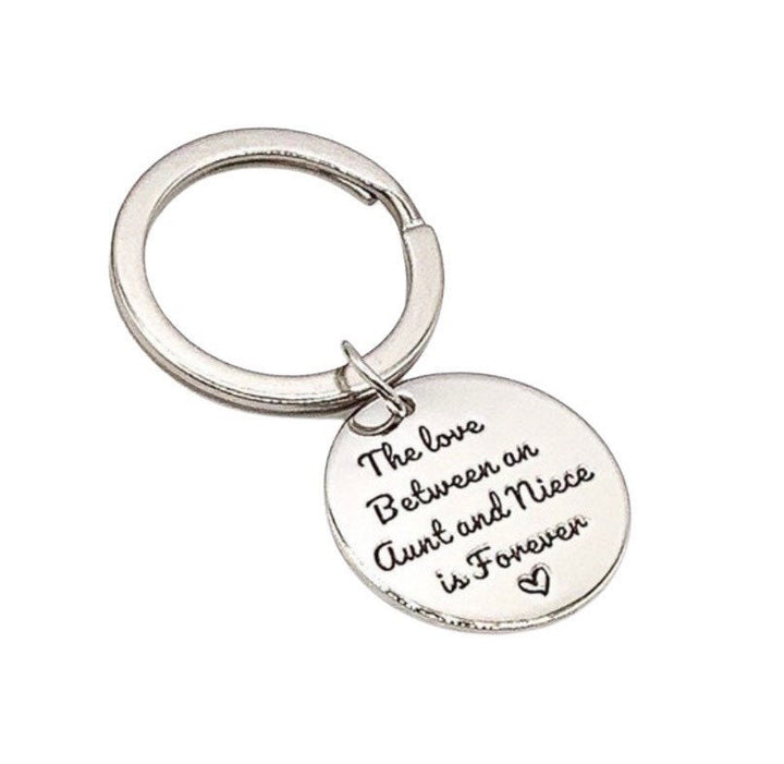 The Love Between an Aunt and Niece is Forever Keychain, Gift for Aunt, Niece Keyring, Great-Aunt Gift, Niece Wedding Gift, Sister Keychain