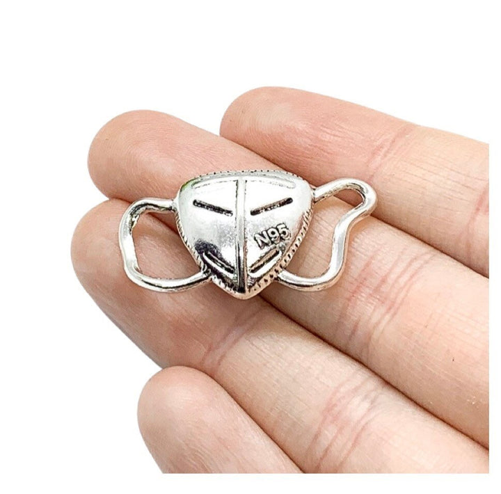 Breloque masque, argent antique, breloques individuelles, breloques médicales, breloque infirmière, breloque médecin, breloque étudiante infirmière, cadeau infirmière, à faire soi-même