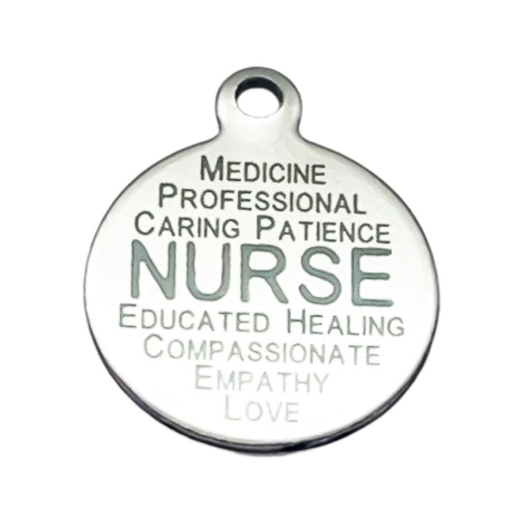Breloque Infirmière, Breloques en Acier Inoxydable, Breloques Individuelles, Définition d'Infirmière, Breloques Médicales, Cadeau pour Infirmière, Bijou Infirmière, Cadeau de Remerciement