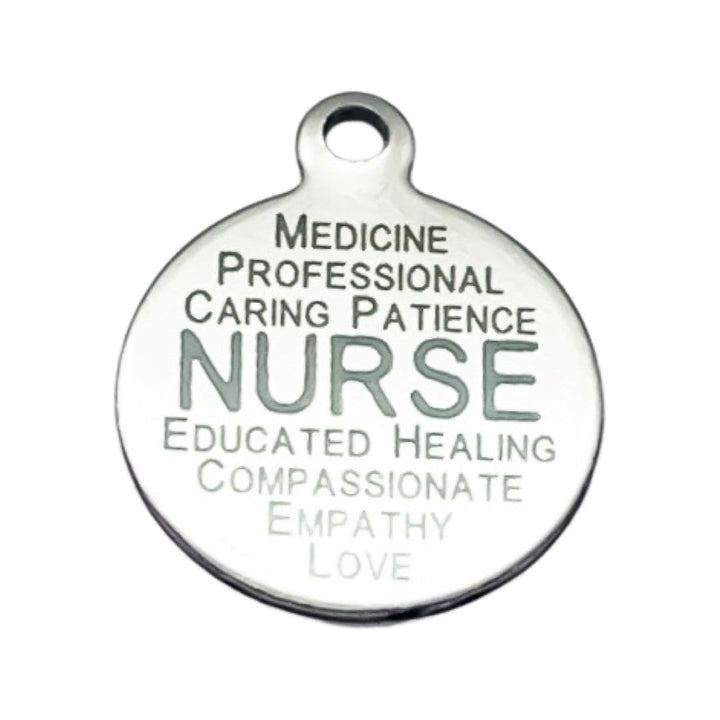 Breloque Infirmière, Breloques en Acier Inoxydable, Breloques Individuelles, Définition d'Infirmière, Breloques Médicales, Cadeau pour Infirmière, Bijou Infirmière, Cadeau de Remerciement
