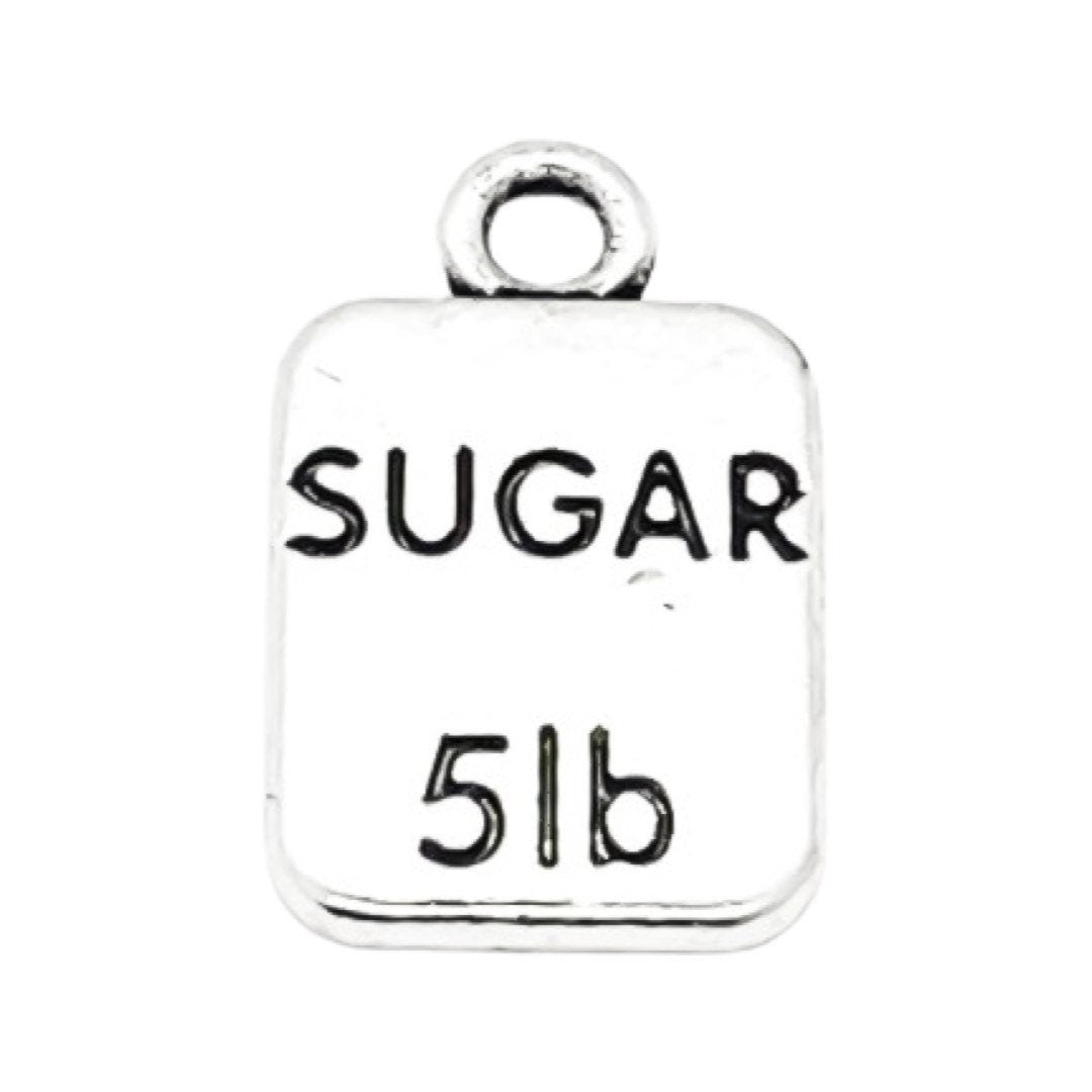 Breloque Sachet de Sucre, Breloques Individuelles, Breloque Petit Sachet de Sucre, Breloques Ingrédients, Breloques Pâtisserie, Breloques Boulanger, Breloques Cuisine, Breloques Boulangerie