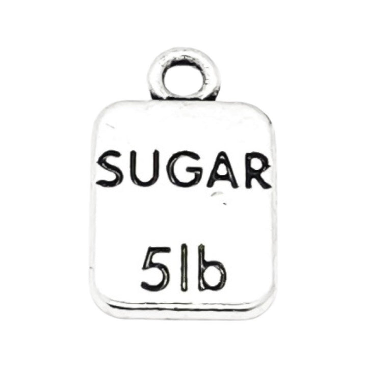 Breloque Sachet de Sucre, Breloques Individuelles, Breloque Petit Sachet de Sucre, Breloques Ingrédients, Breloques Pâtisserie, Breloques Boulanger, Breloques Cuisine, Breloques Boulangerie