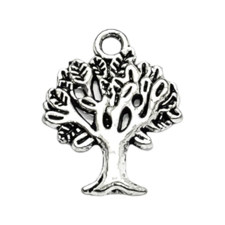 1 Breloque Arbre Argentée, Breloque Jardinage, Breloque Amoureux des Arbres, Plantes, Cadeau pour Jardinier, Breloques de Jardin, Breloques Nature, Naturiste, Breloques d'Atelier