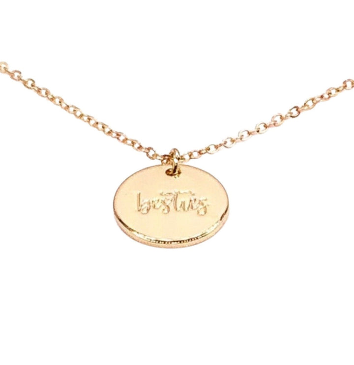 Collier pour meilleures amies, Bijou minimaliste, Cadeau pour meilleure amie, Bijou pour ado, Collier gravé simple, Anniversaire