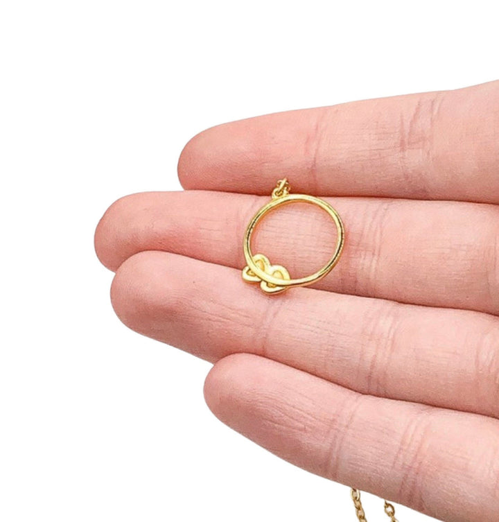 Collier 3 Cœurs, Pendentif Cercle avec Cœurs, Bijou Grand-mère, Collier Maman de Garçons, Collier Maman, Bijou de Maternité, Cadeau d'Anniversaire Maman