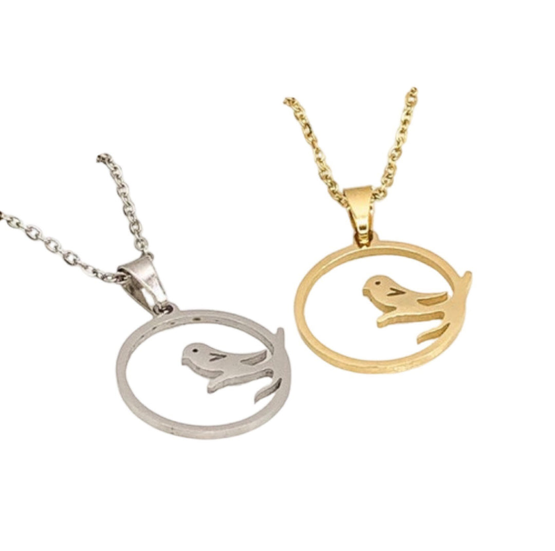 Collier oiseau, pendentif rond, cadeau pour les amoureux des oiseaux, pendentif oiseau sur une branche, collier mésange, collier pour grand-mère, cadeau de Noël