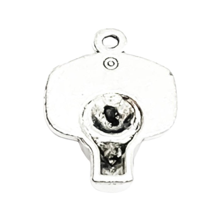 1 Tiny Basketball Net Charm Silver, Basketball Player Charm, Individual Charm, Sport Charms, Gift for Team Coach, Basketball Jewelry, DIY