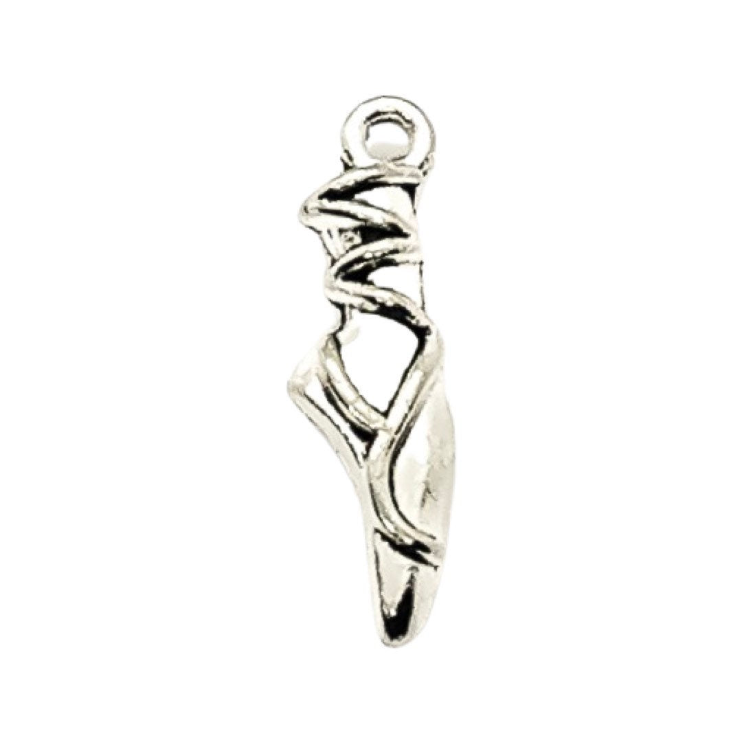 1 Breloque Chausson de Ballerine Minuscule Argent, Breloques Ballerine, Breloque Ballet, Breloques Chaussons de Ballet, Breloques Individuelles, Breloques Danse, Breloques Danseuse