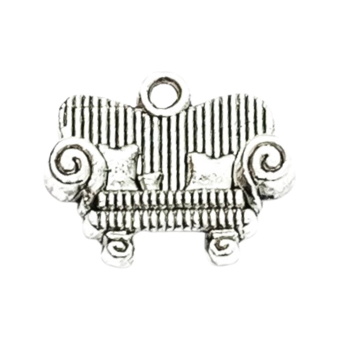 1 Petit canapé avec coussins - Breloque, Meubles, Breloques pour filles, Breloque, Mini canapé - Breloque pour ados, Breloques pour la maison, Breloque pour décoratrice d'intérieur