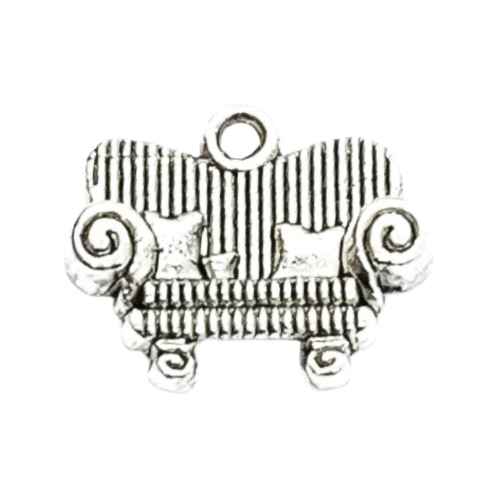 1 Petit canapé avec coussins - Breloque, Meubles, Breloques pour filles, Breloque, Mini canapé - Breloque pour ados, Breloques pour la maison, Breloque pour décoratrice d'intérieur