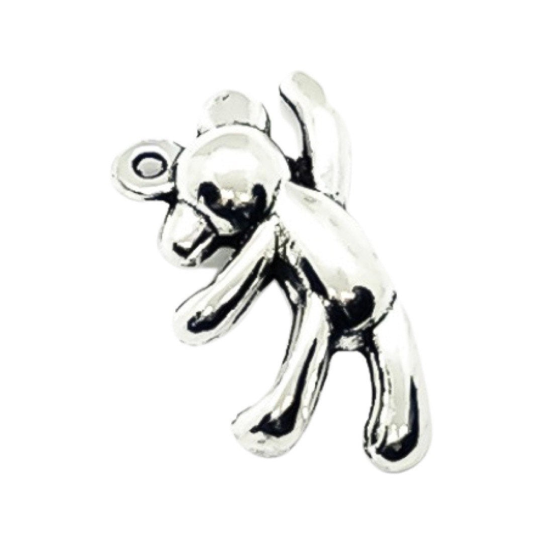 1 Breloque Ours en Peluche Argentée, Breloques Individuelles, Breloques Bébé, Breloques Jouet, Breloques Ours en Peluche, Loisirs Créatifs, Breloques Mignonnes, Pendentifs Enfants
