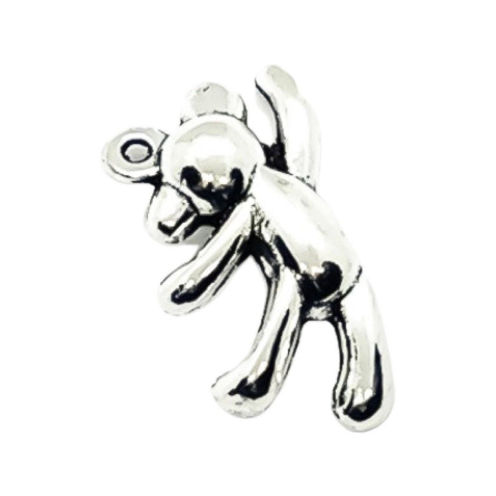 1 Breloque Ours en Peluche Argentée, Breloques Individuelles, Breloques Bébé, Breloques Jouet, Breloques Ours en Peluche, Loisirs Créatifs, Breloques Mignonnes, Pendentifs Enfants