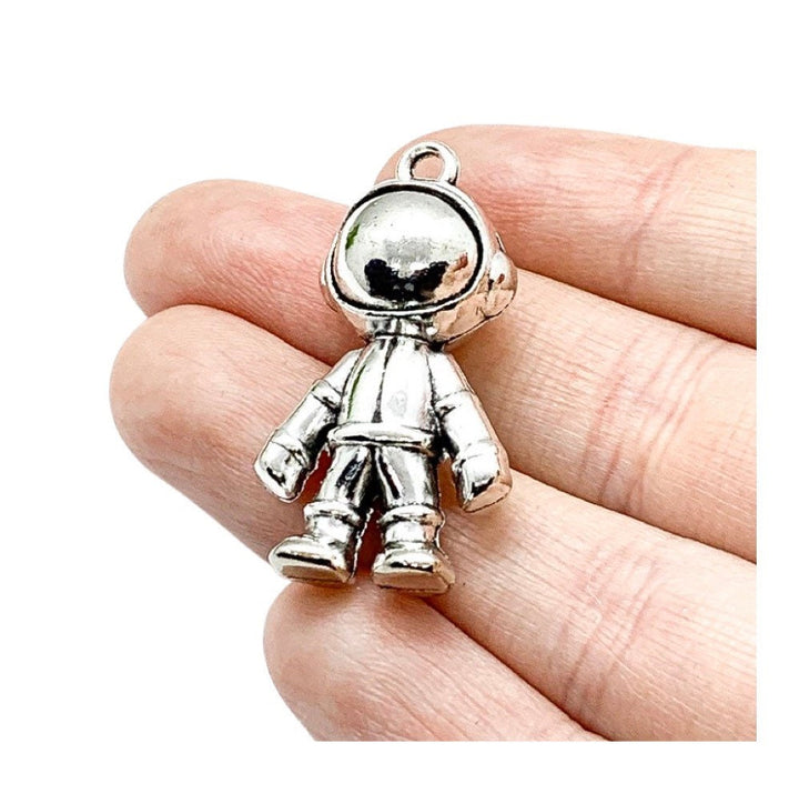 1 Breloque Astronaute Argent, Breloques Individuelles, Breloques Espace, Breloques Astronomie, Breloque Voyage Spatial, Breloque Homme de l'Espace, Breloques Science