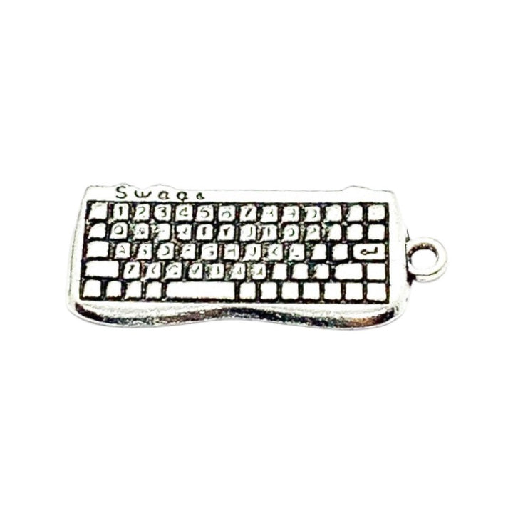 1 mini breloque clavier, breloques geek, breloques technologie, breloques ordinateur, mini breloque ordinateur, apprêts pour bijoux, bijoux à faire soi-même