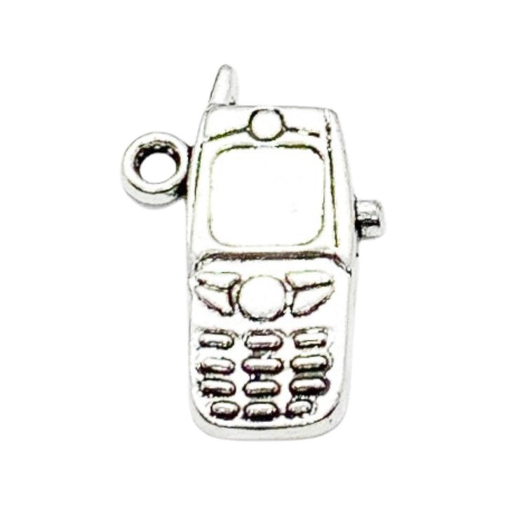 1 mini breloque téléphone portable, breloques geek, breloques technologie, breloques communication, breloque petit téléphone, apprêts pour bijoux, bijoux à faire soi-même