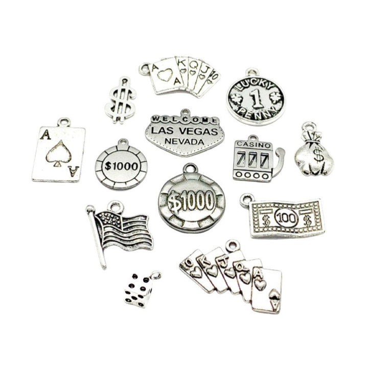1 breloque porte-bonheur, breloques individuelles, breloques argent, breloques superstitieuses, porte-bonheur, cadeau pour joueur, apprêts pour bijoux