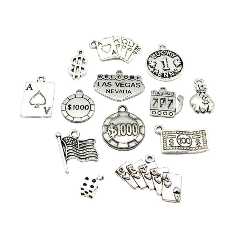 Breloque jeton de casino de 1000 dollars, breloques individuelles, breloques de voyage, breloques USA, breloques sur le thème des jeux de hasard, breloque casino, apprêts pour bijoux, bijoux à faire soi-même