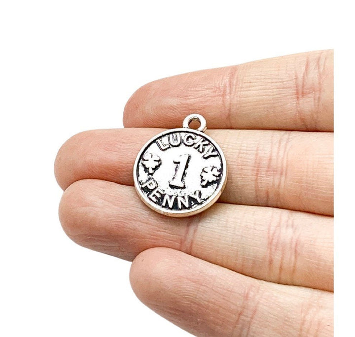 1 breloque porte-bonheur, breloques individuelles, breloques argent, breloques superstitieuses, porte-bonheur, cadeau pour joueur, apprêts pour bijoux