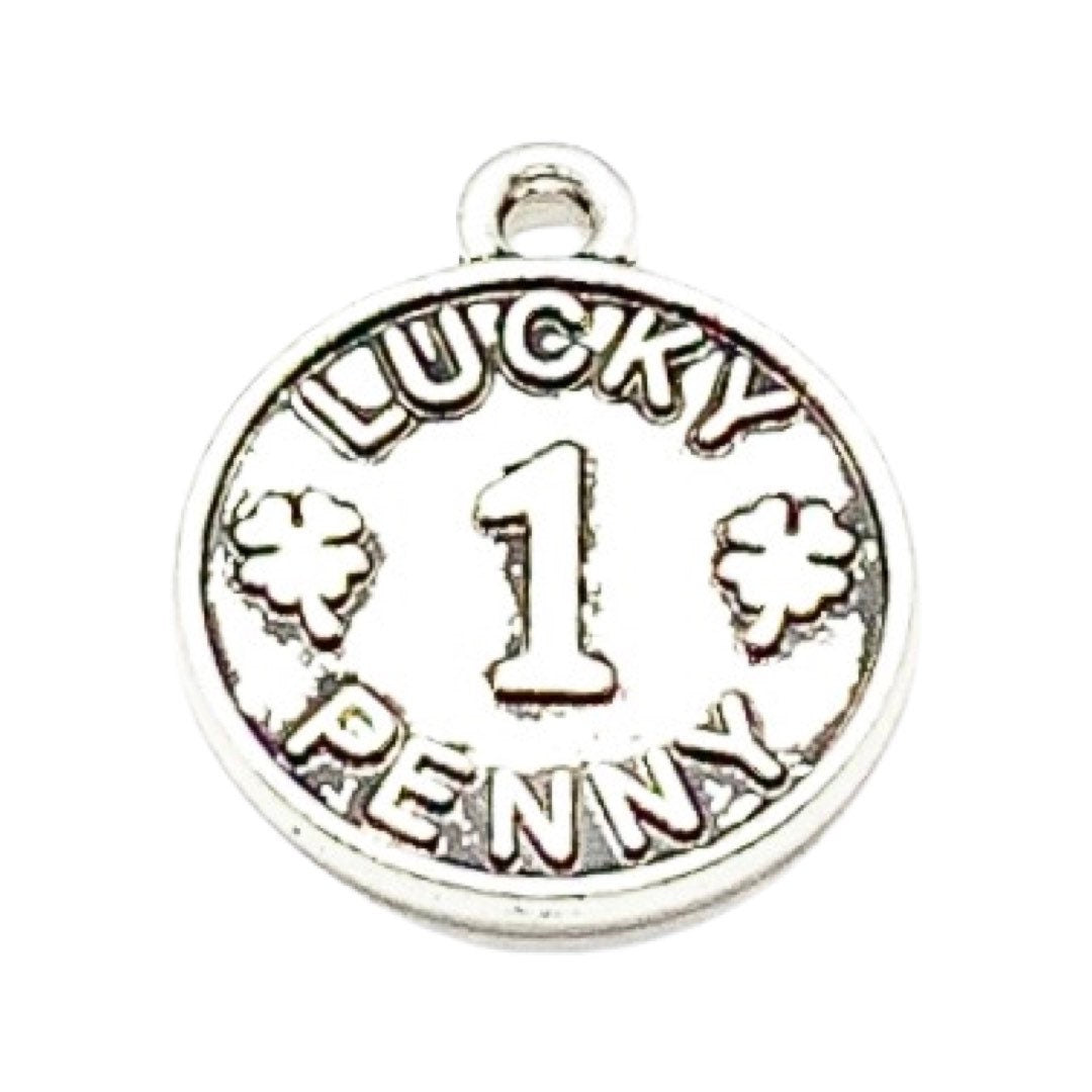 1 breloque porte-bonheur, breloques individuelles, breloques argent, breloques superstitieuses, porte-bonheur, cadeau pour joueur, apprêts pour bijoux