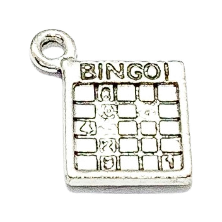 1 Breloque Carte de Bingo, Breloques de Jeu, Breloques Individuelles, Breloques de Jeu de Chance, Porte-Bonheur, Breloque Jeu de Chance, Breloque Chanceuse, Apprêts de Bijoux