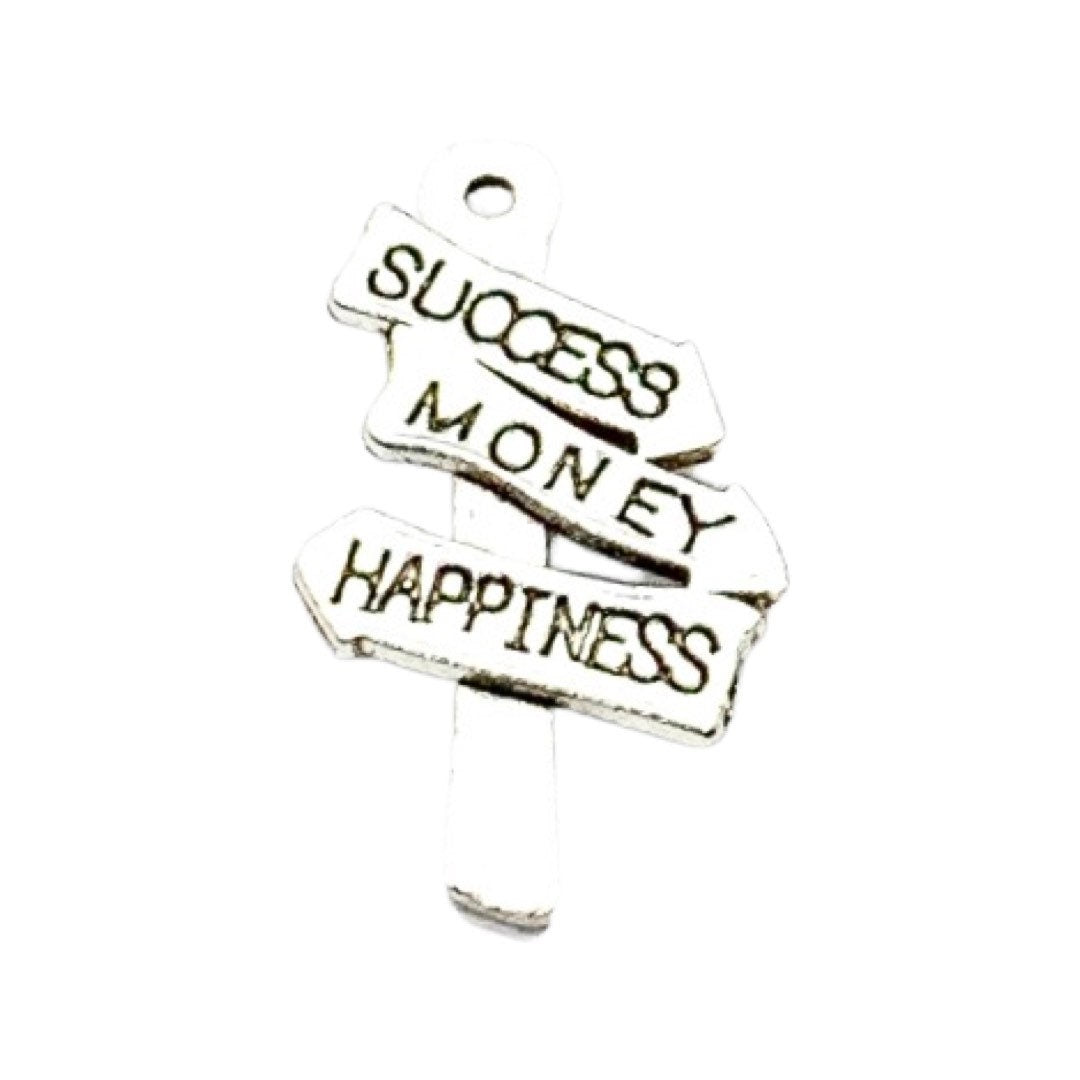 1 Breloque en bois, symbole de succès, d'argent et de bonheur. Breloque personnalisée, porte-bonheur, amulette superstitieuse, accessoire pour la création de bijoux.