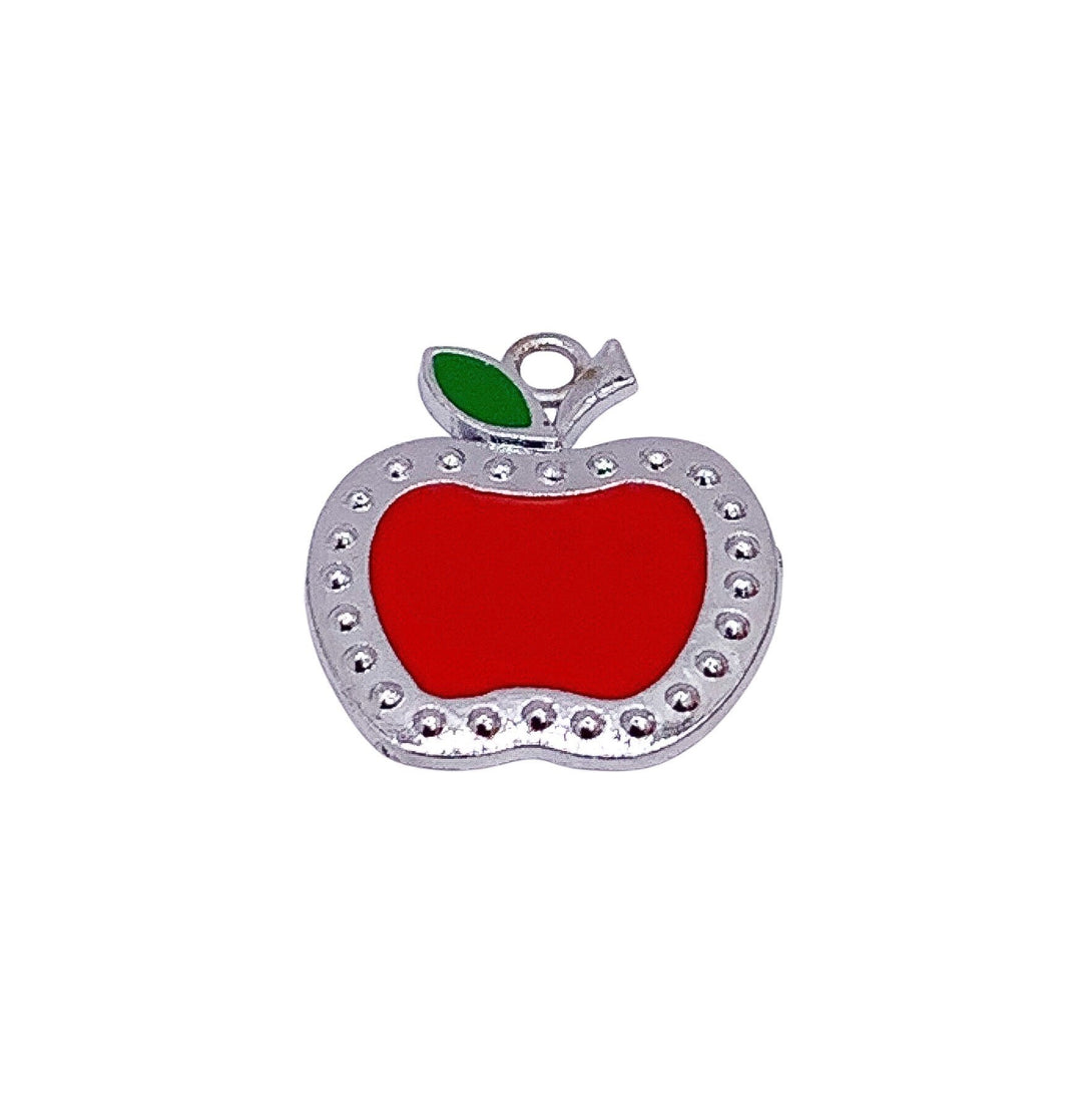 Breloque Pomme Rouge (1 pièce), Breloques individuelles, Breloques Fruits, Breloque Gourmand(e), Breloques École, Breloque Enseignant(e), Breloque Petite Pomme, Breloques Blanche-Neige
