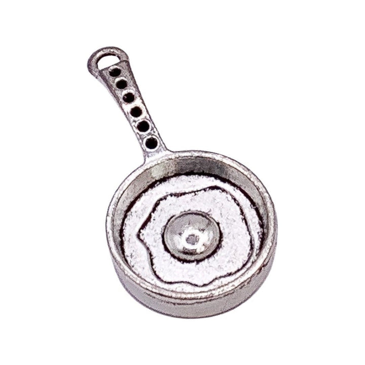 Breloque œuf au plat, Breloques œufs, Cadeau pour les amateurs d'œufs, Breloques petit-déjeuner, Breloque cuisine, Breloque poêle à frire, Accessoires pour bijoux à faire soi-même