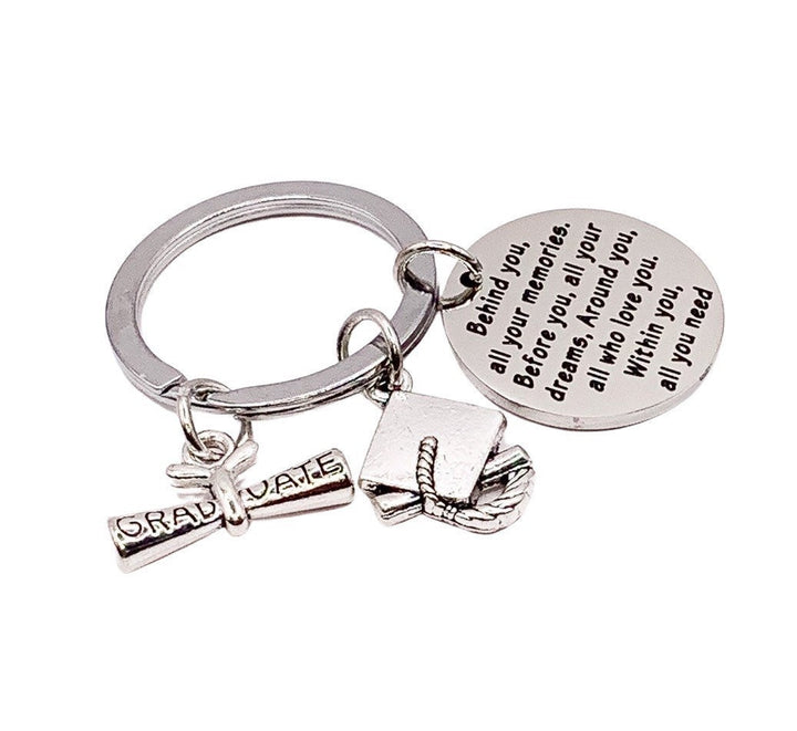 Graduation Key Chain, Class of 2026, Future is Yours Quote, Grad Gift for Him, New Beginning Gift, High School Graduate Gift, Daughter Gift