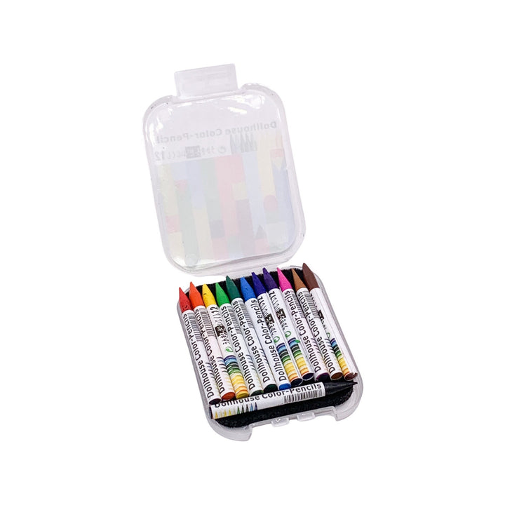 1:6 Dollhouse Miniature Crayons Set | Tiny Realistic Pencil Crayons | Doll Accessories | 1/6 Realistic Mini Colored Crayons | Replicas