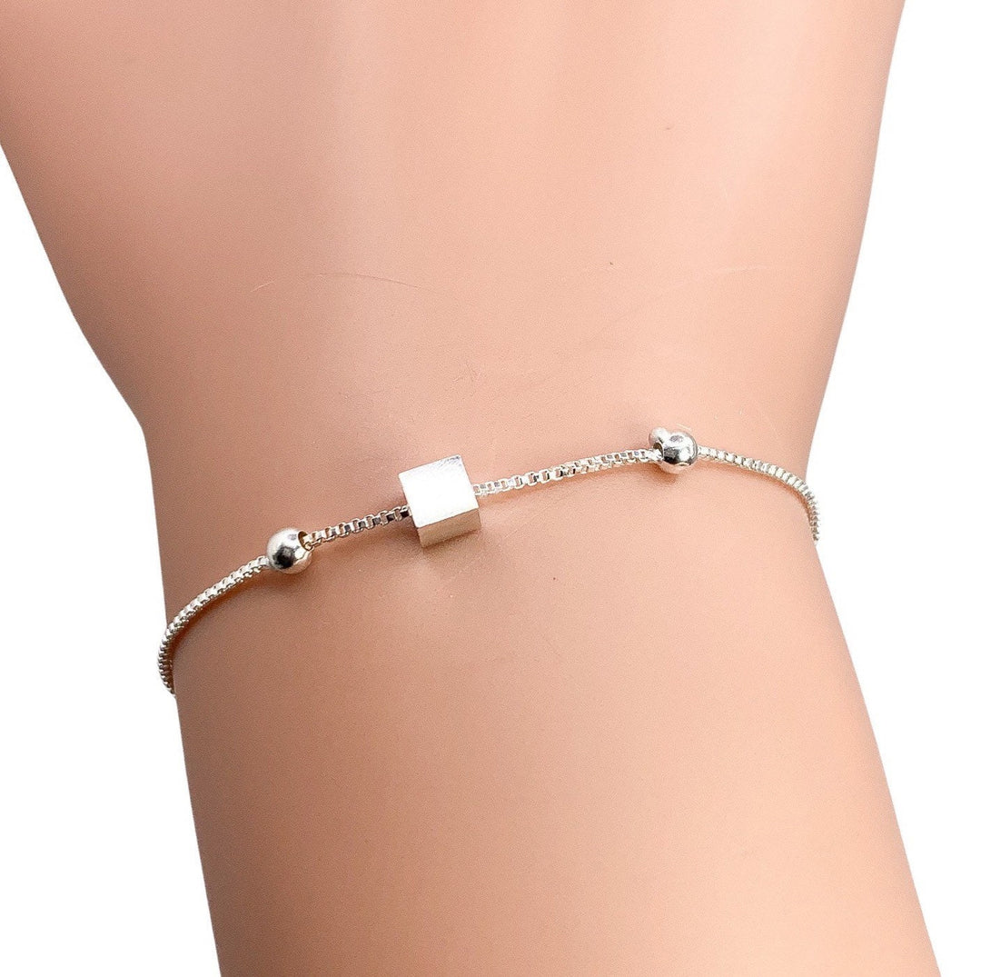 Bijou de remerciement, Bracelet petit cube, Cadeau d'une sœur, Carte « Comme une mère pour moi », Cadeau pour une belle-mère, Cadeau pour la fête des mères, Cadeau de gratitude