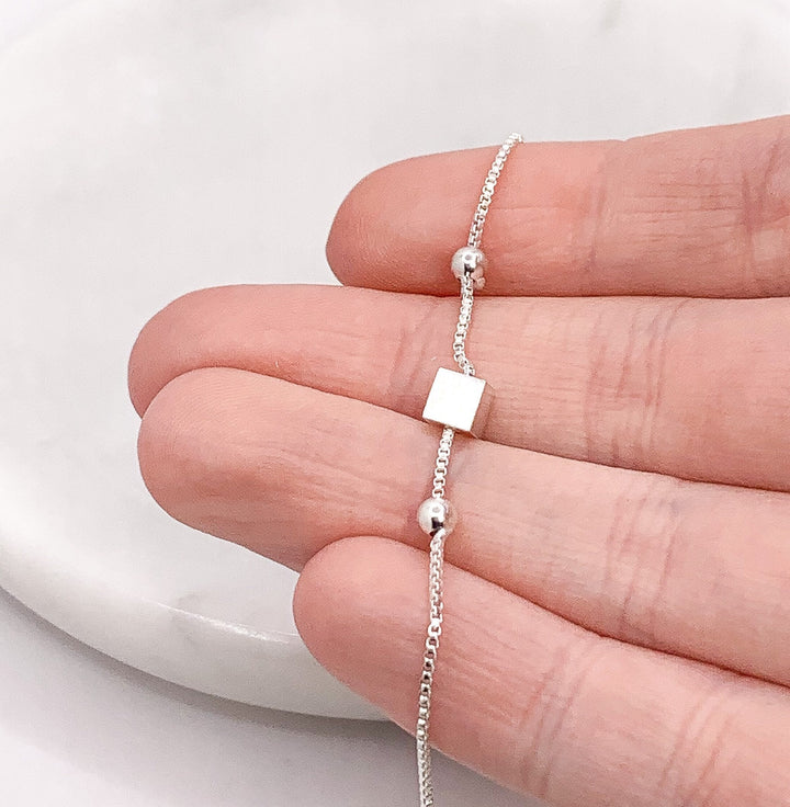 Bijou de remerciement, Bracelet petit cube, Cadeau d'une sœur, Carte « Comme une mère pour moi », Cadeau pour une belle-mère, Cadeau pour la fête des mères, Cadeau de gratitude