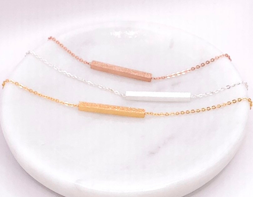 Bracelet minimaliste à barre, cadeau pour meilleure amie, bracelet d'âme sœur, bracelet d'amitié, cadeau d'anniversaire pour meilleure amie