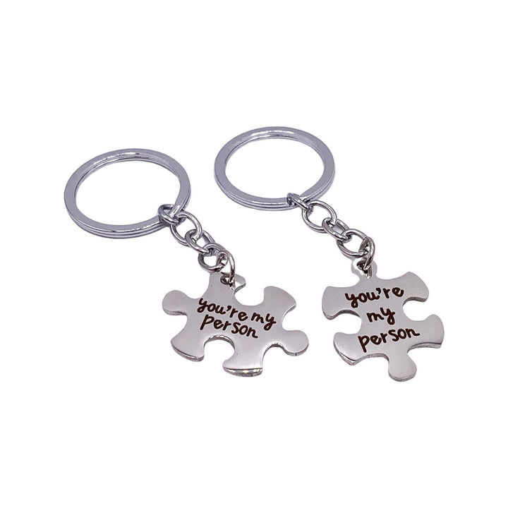 Ensemble de 2 porte-clés « Tu es ma personne », porte-clés puzzle à emboîter, cadeau pour meilleures amies, porte-clés d'amitié, cadeau pour amies à distance
