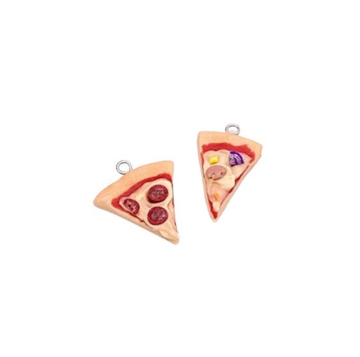 Porte-clés pizza, Amoureux de la pizza, Cadeau mignon pour elle, Accro à la pizza, Porte-clés unique, Breloque part de pizza, Cadeau humoristique, Cadeau gourmand, Malbouffe