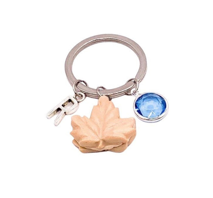 Porte-clés biscuit, Porte-clés feuille d'érable, Cadeau mignon, Passionné(e) de pâtisserie, Porte-clés unique, Breloque biscuit miniature, Cadeau gourmand, Porte-clés gourmand